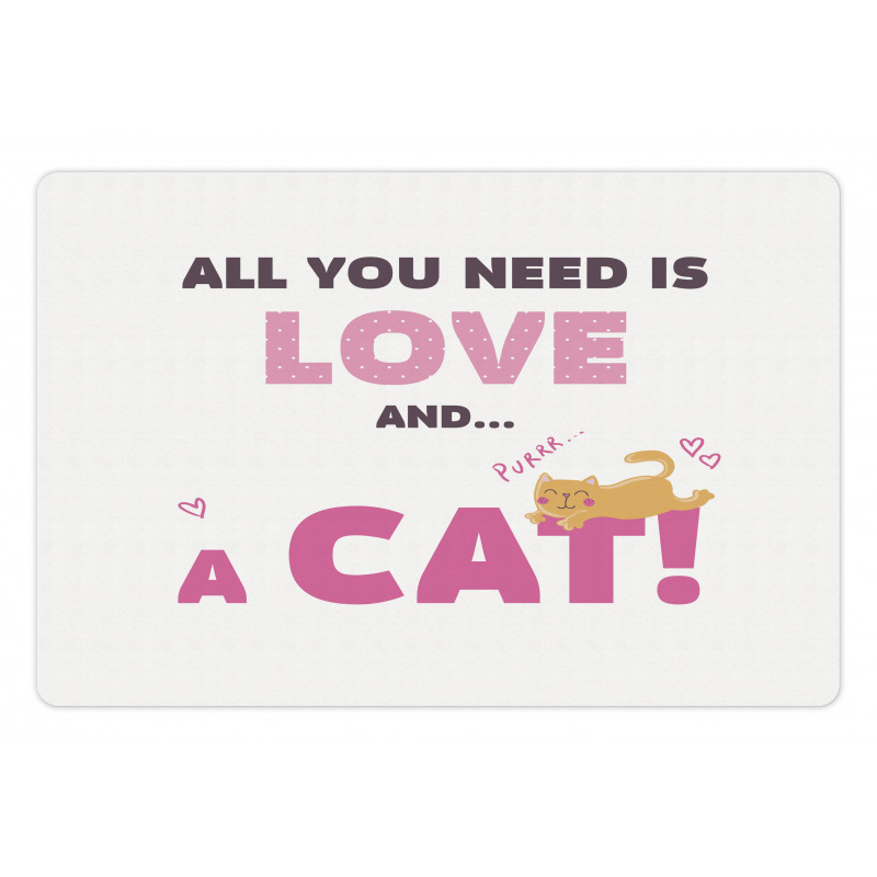 Retro Letters Kitten Pet Mat