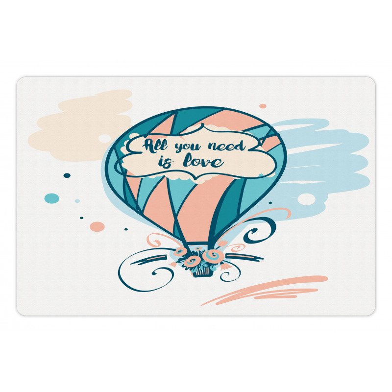 Hot Air Balloon Pastel Flora Pet Mat