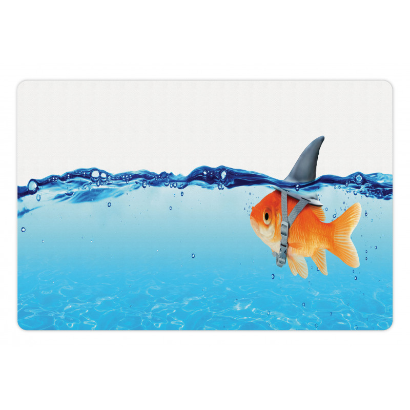 Small Fish with Shark Fin Pet Mat