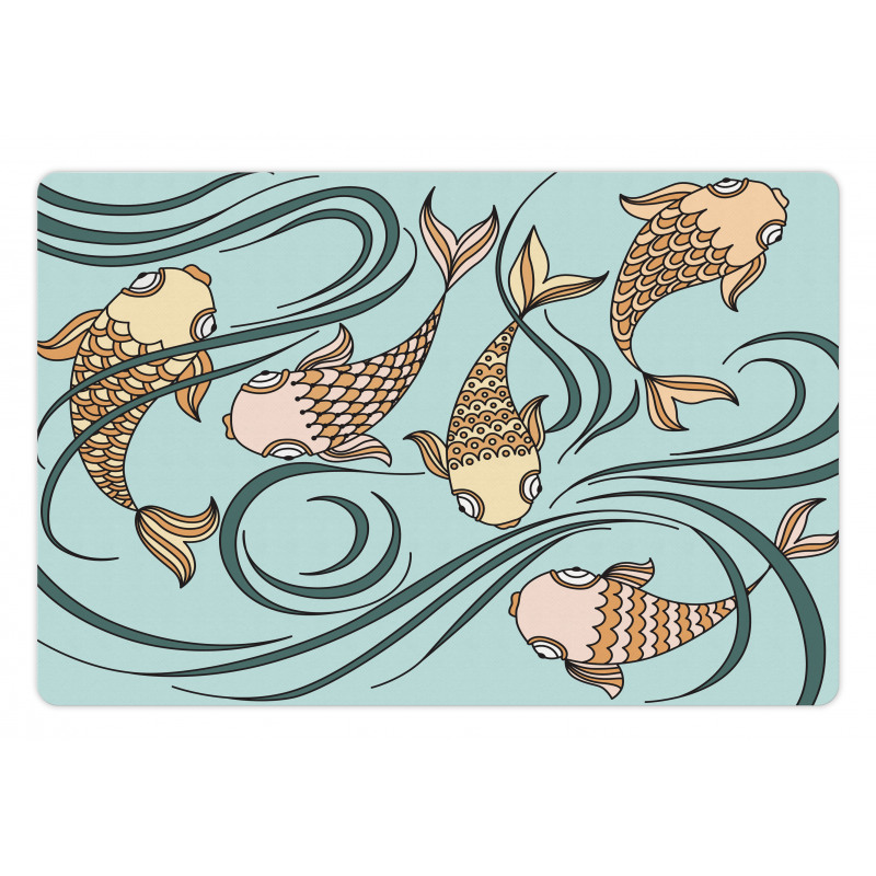 Floating Fish in the Sea Pet Mat