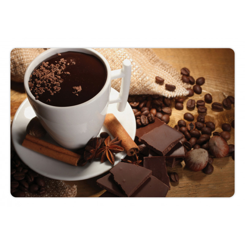 Cup of Hot Chocolate Nuts Pet Mat