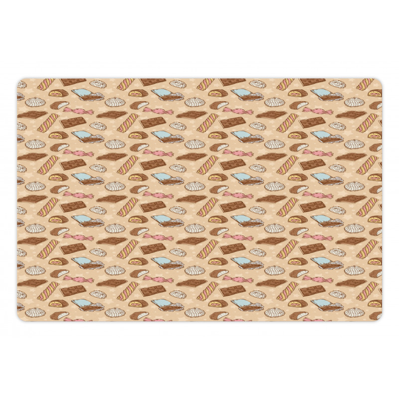 Sweets Candy Bars Vintage Pet Mat