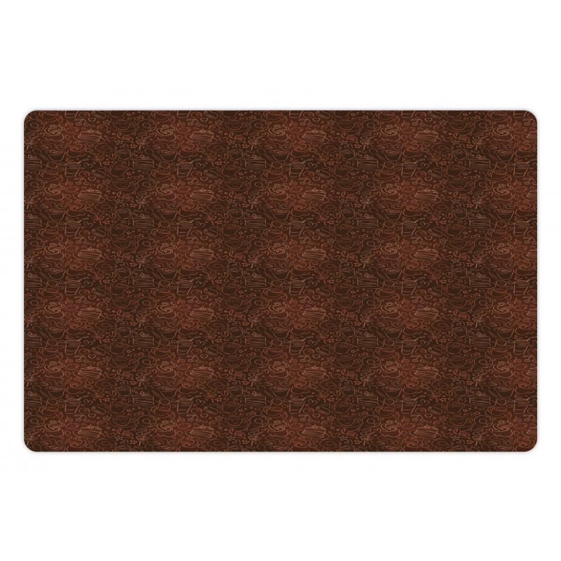 Coffee Time Doodle Art Pet Mat