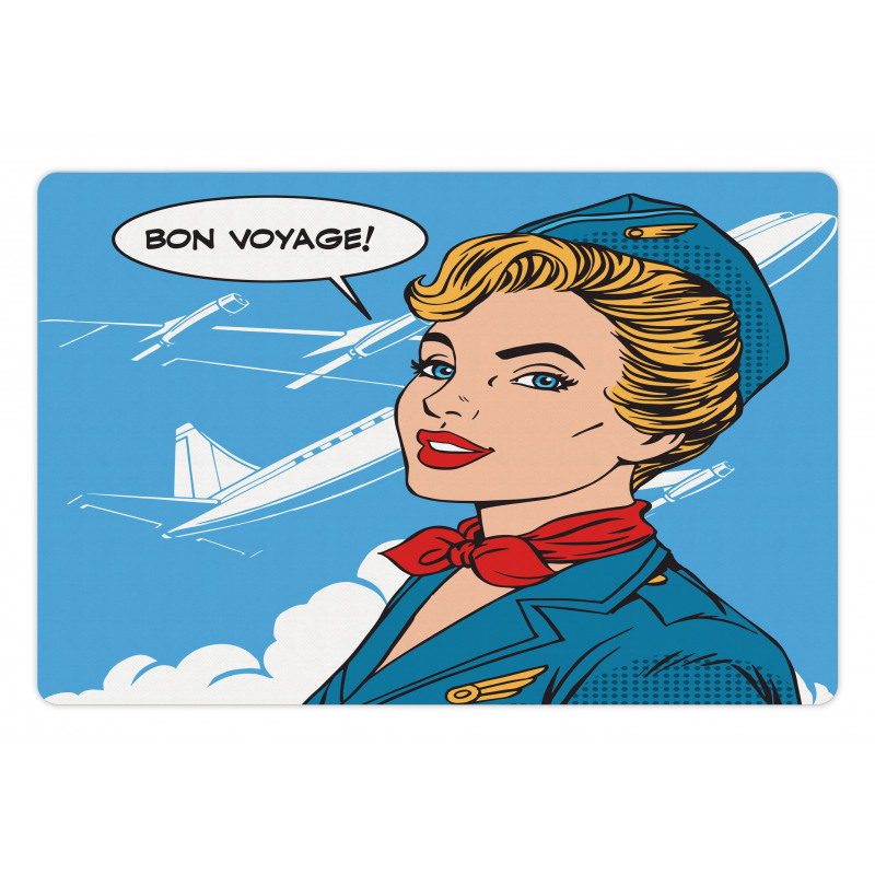 Bon Voyage Stewardess Retro Pet Mat