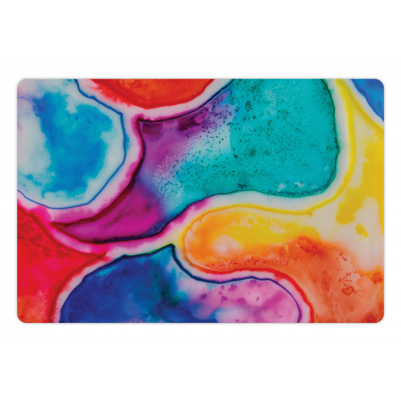 Different Watercolor Pools Pet Mat