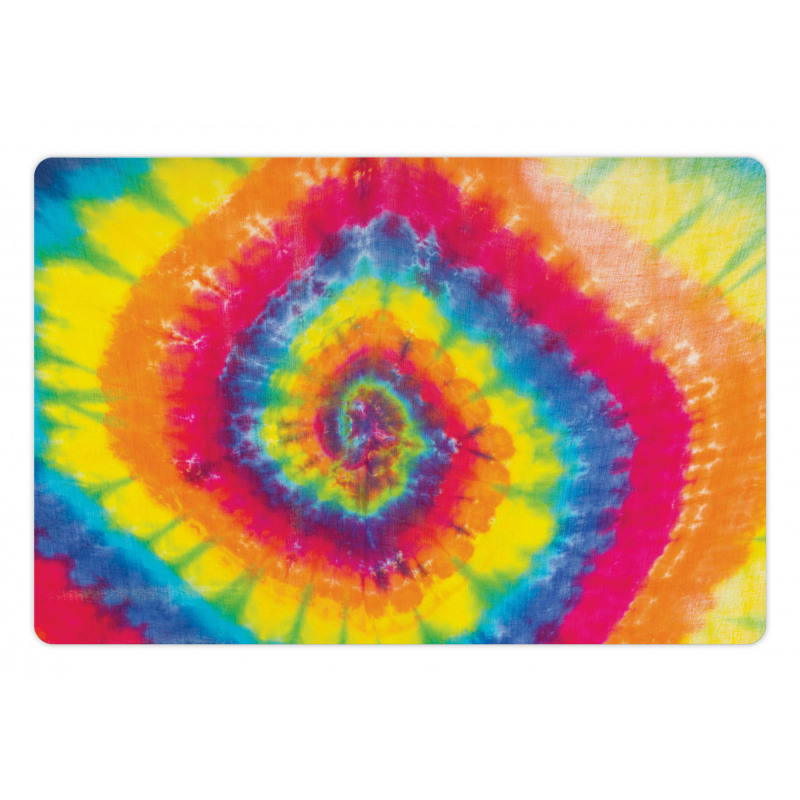 Abstract Colorful Batik Pet Mat