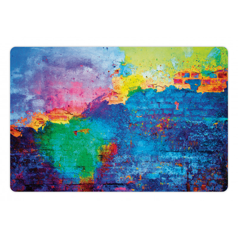 Vibrant Graffiti Spray Pet Mat