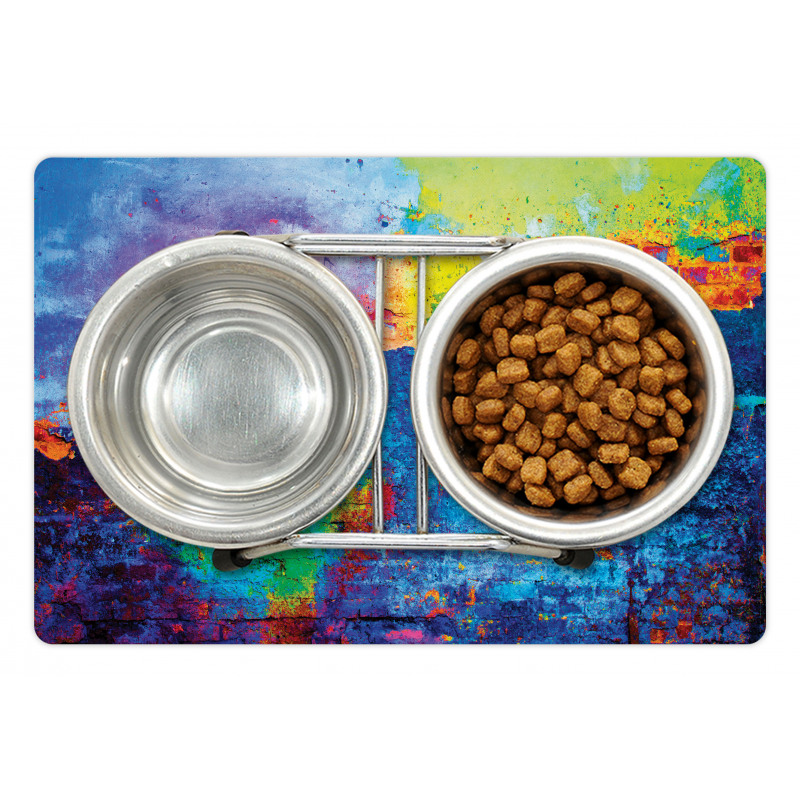 Vibrant Graffiti Spray Pet Mat