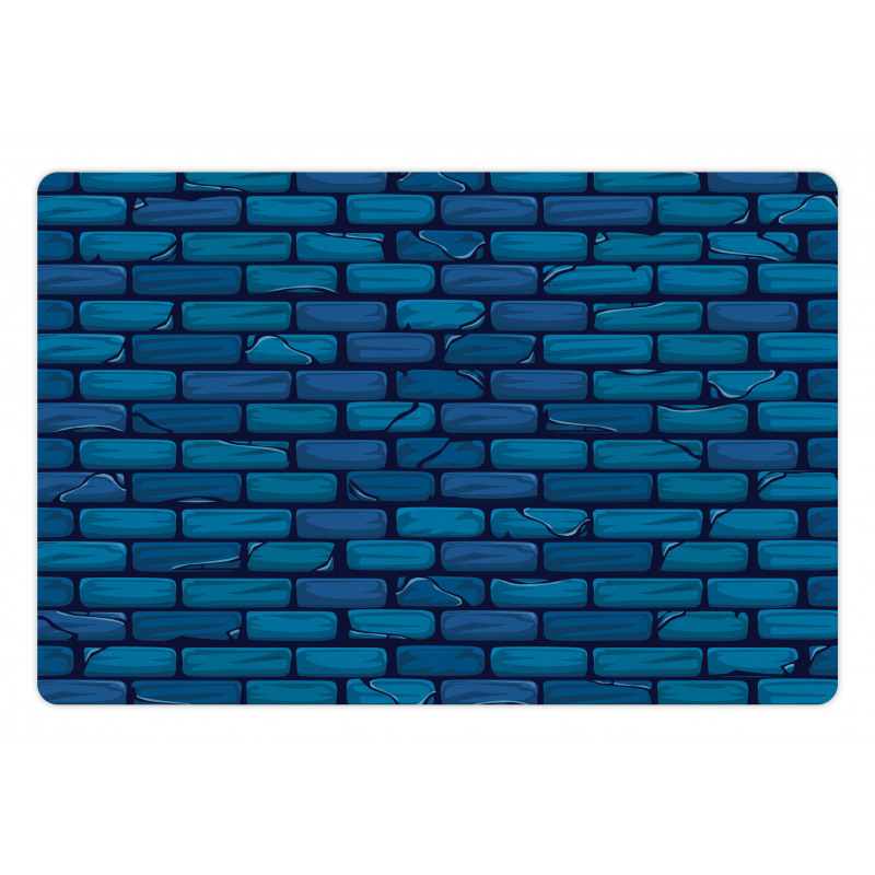 Blue Colored Stone Wall Pet Mat