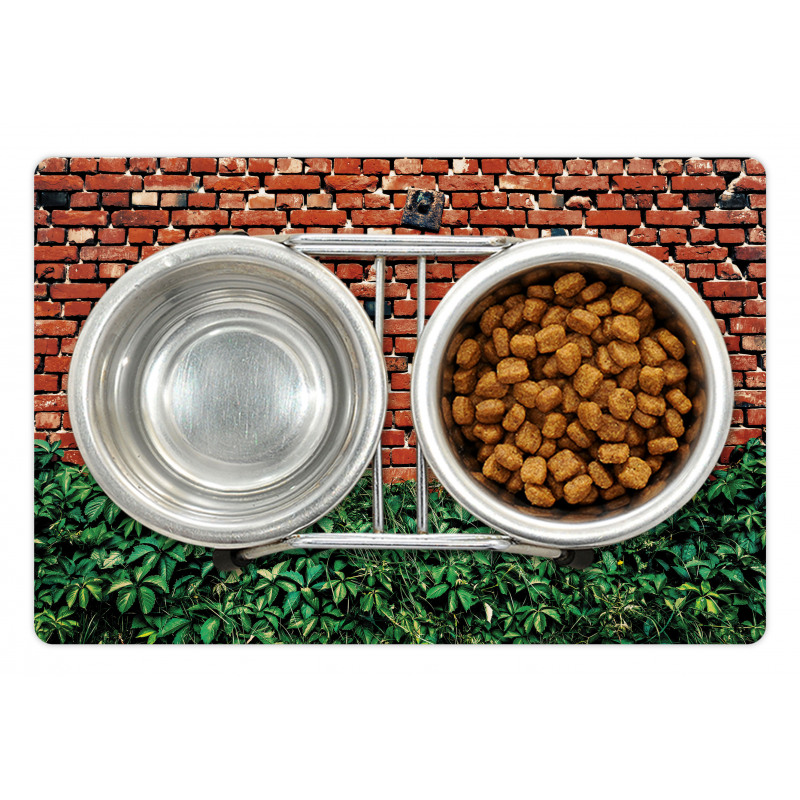 Wall with Green Leaves Pet Mat