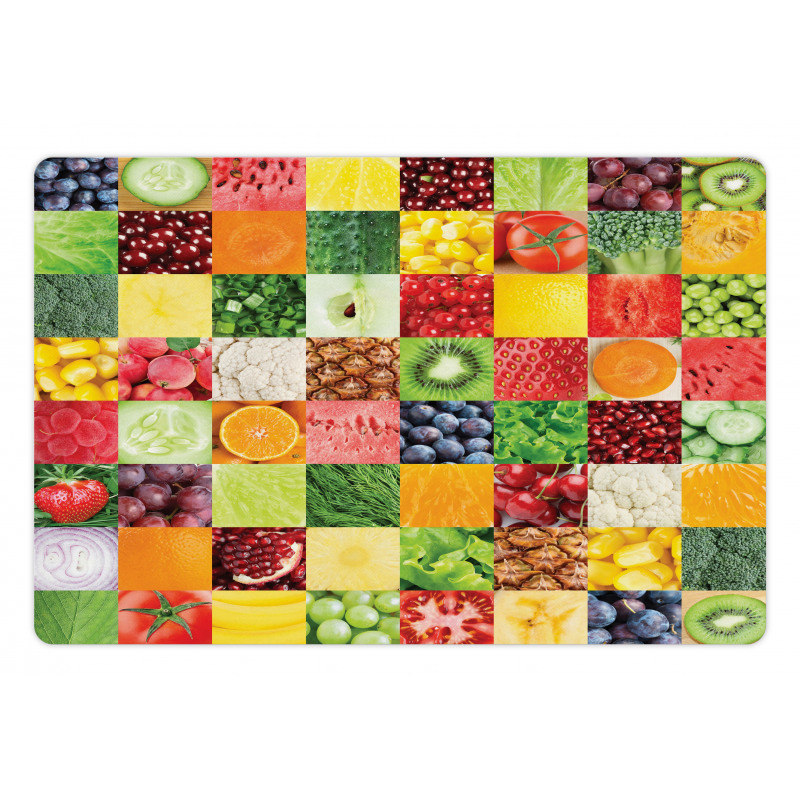 Healthy Fresh Food Squares Pet Mat