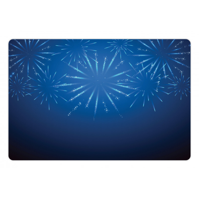 Celebration Elements on Blue Pet Mat