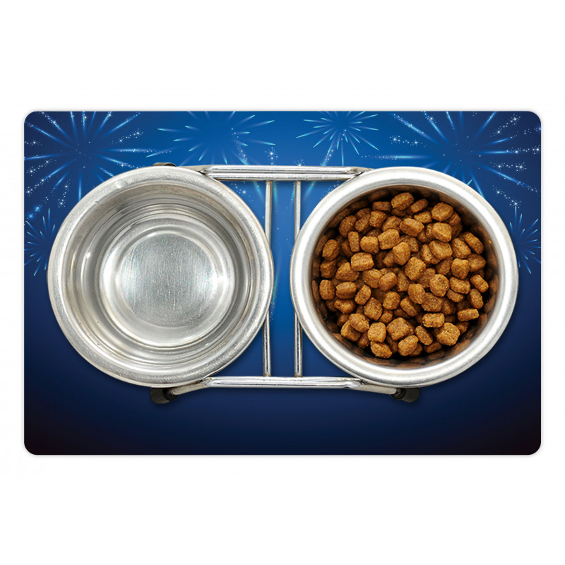 Celebration Elements on Blue Pet Mat