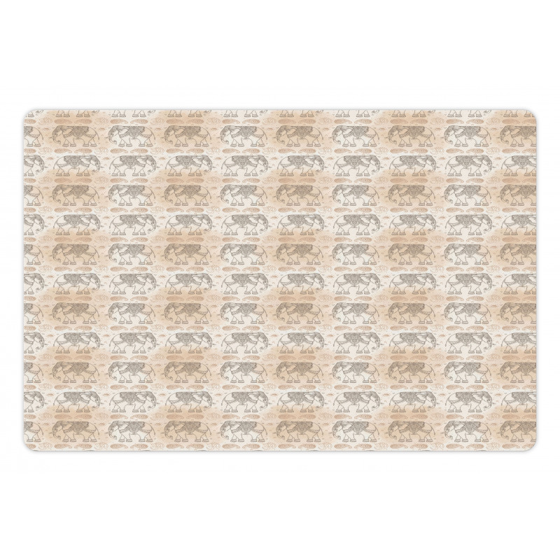 Elephant and Eyes Pet Mat