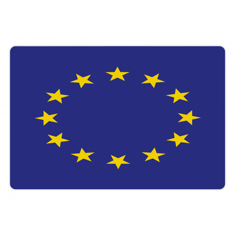 Simple European Union Flag Pet Mat