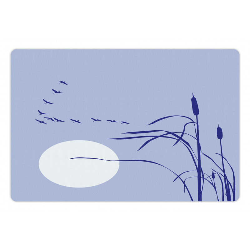 Abstract Team of Geese Moon Pet Mat