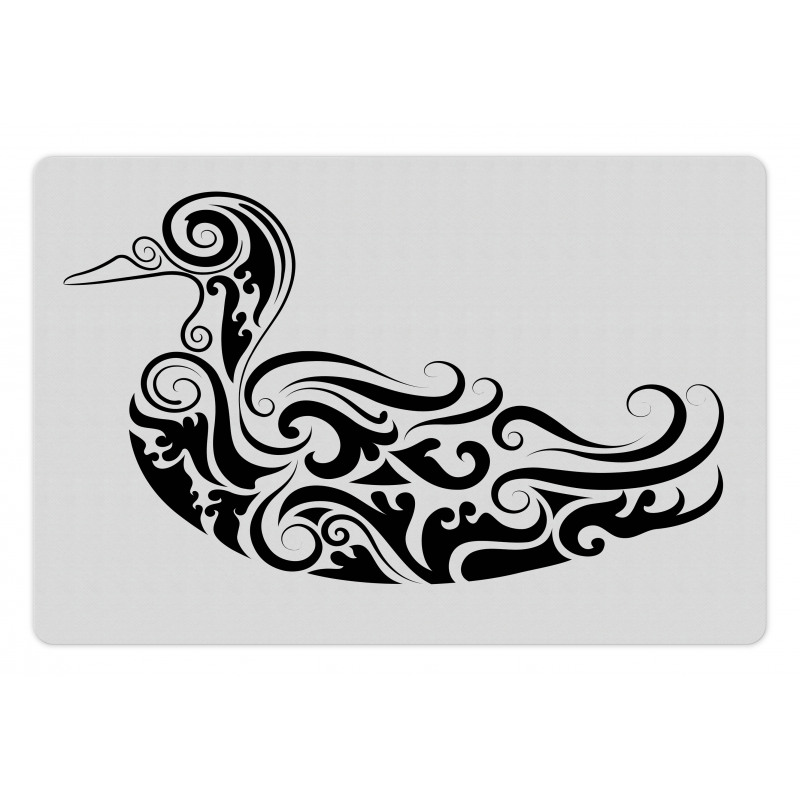 Calligraphic Duck Pet Mat