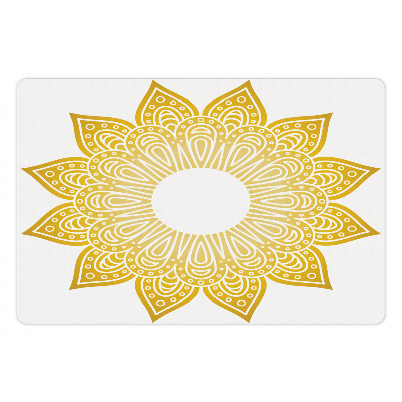 Circle Sun Looking Floral Pet Mat