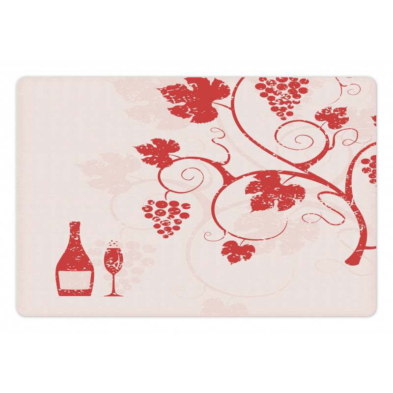 Winery and Fruits on Tree Pet Mat