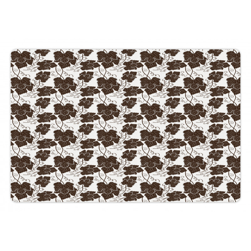 Detailed Leaves Curl Stalk Pet Mat