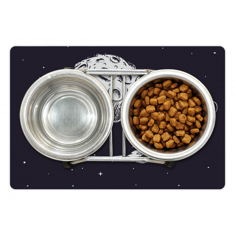 Hello Moon Astronaut Rocket Pet Mat