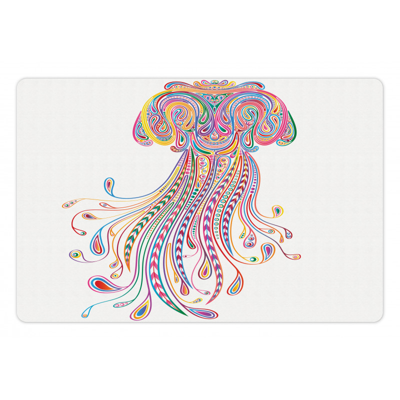 Doodle Abstract Colorful Pet Mat