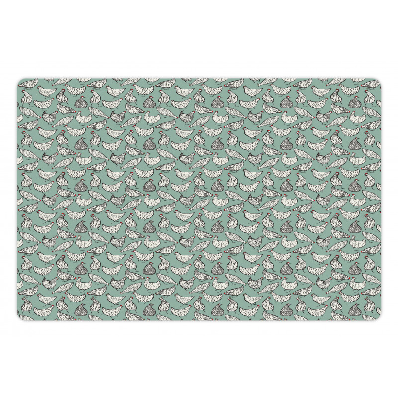 Poultry Polka Dots Animal Pet Mat