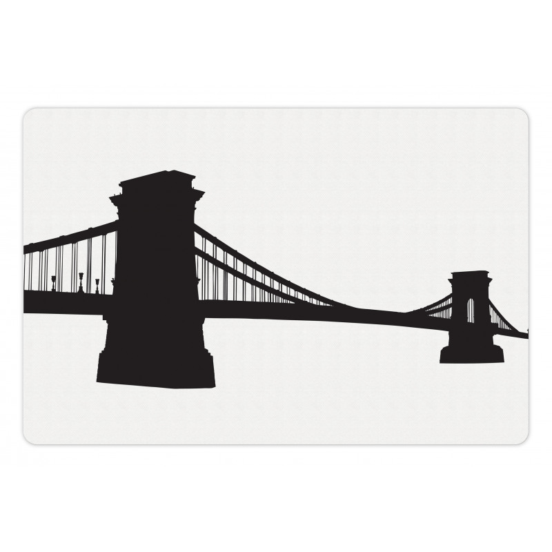 Chain Bridge Budapest Art Pet Mat