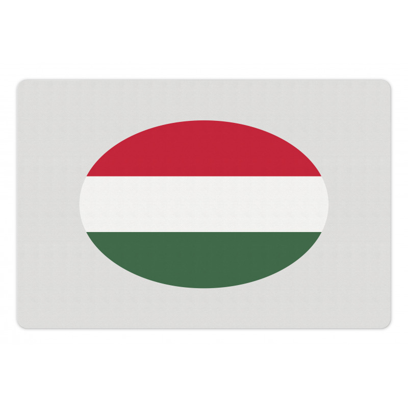 Hungarian Flag Round Symbol Pet Mat