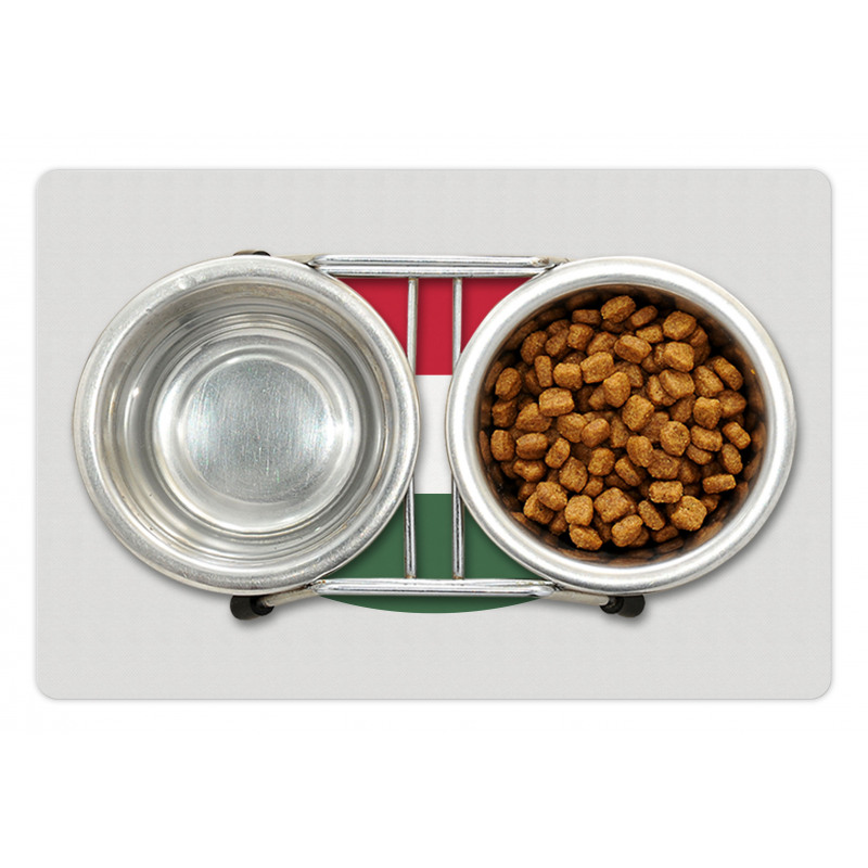 Hungarian Flag Round Symbol Pet Mat