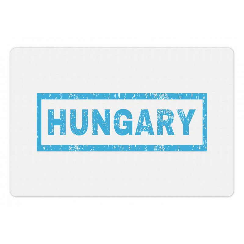 Country Name Stamp Style Pet Mat