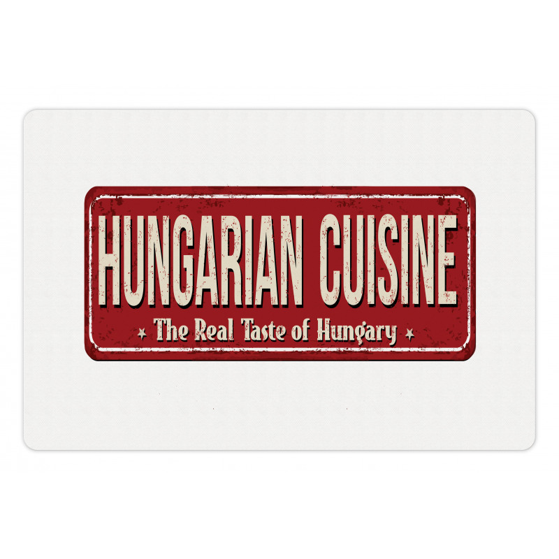 Hungarian Cuisine Vintage Pet Mat