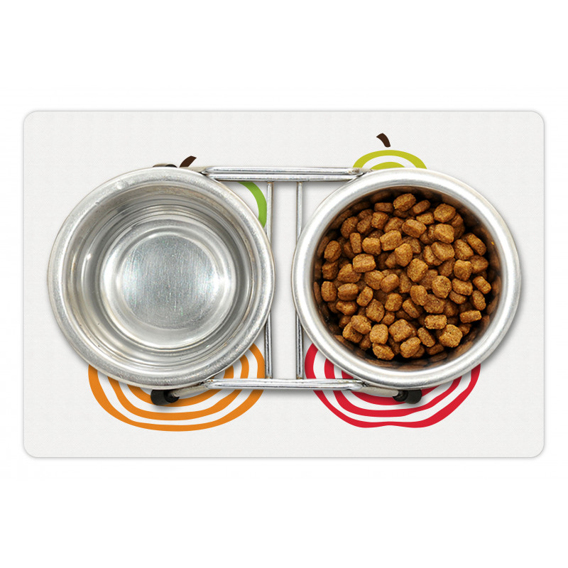 Apples Pear and Orange Line Pet Mat