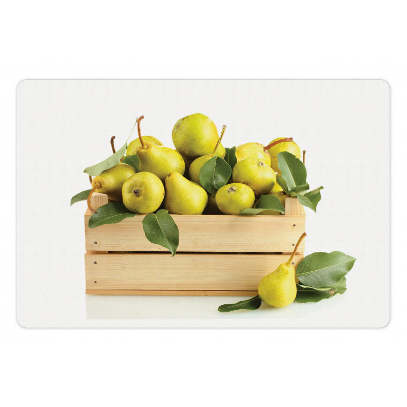 Wooden Basket of Summer Fruit Pet Mat