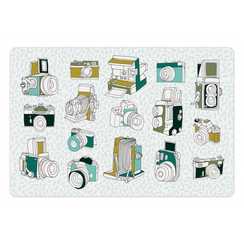 Various Vintage Cameras Pet Mat