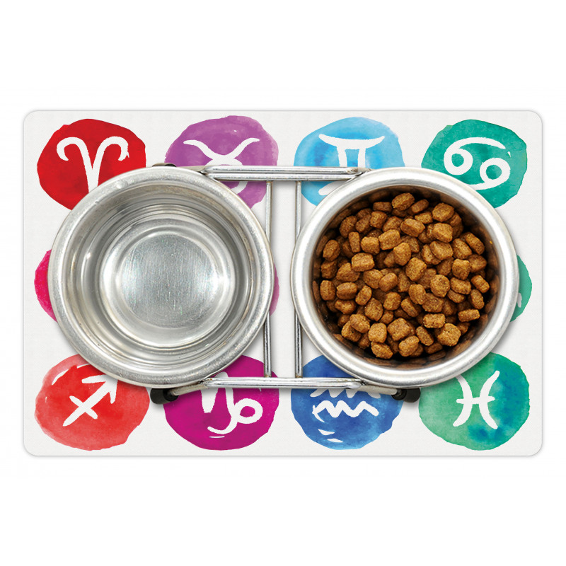 Watercolor Effect Rounds Pet Mat