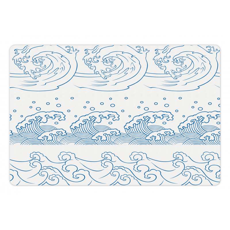 Ocean Curved Tsunami Pet Mat