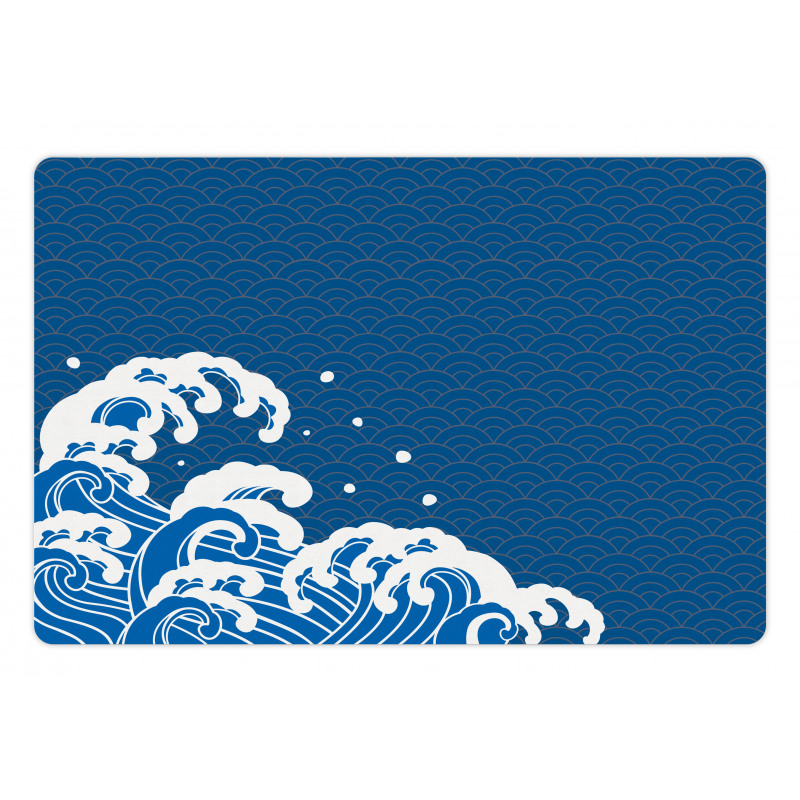 Sea Oriental Waves Pet Mat