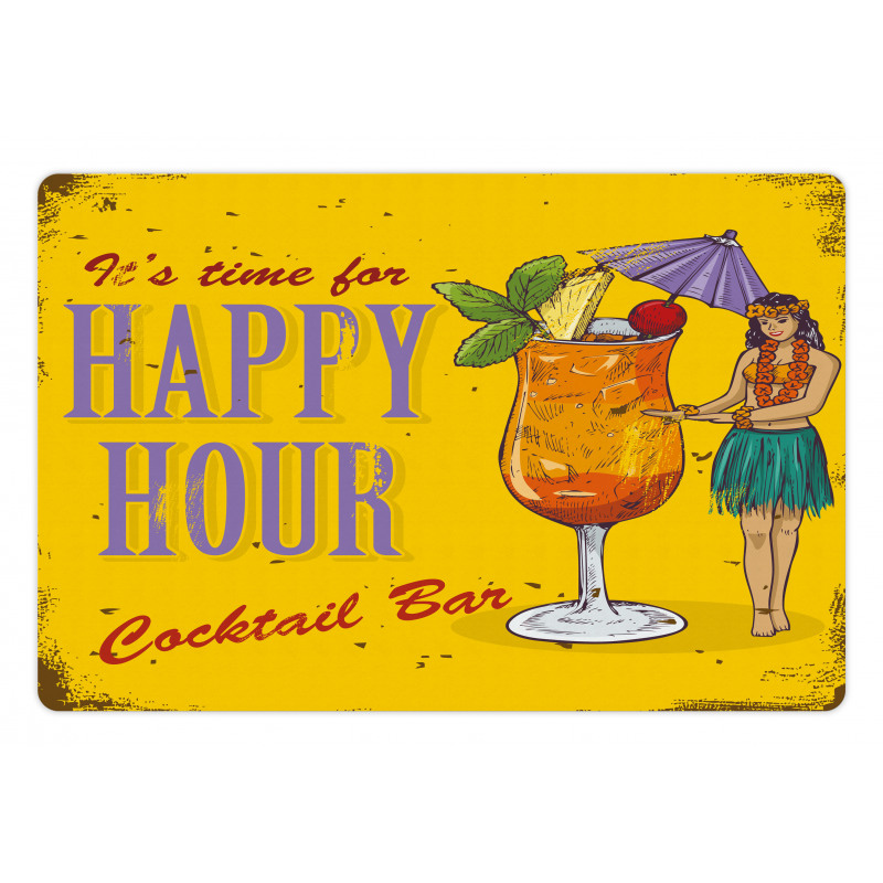 It is Time for Happy Hour Pet Mat