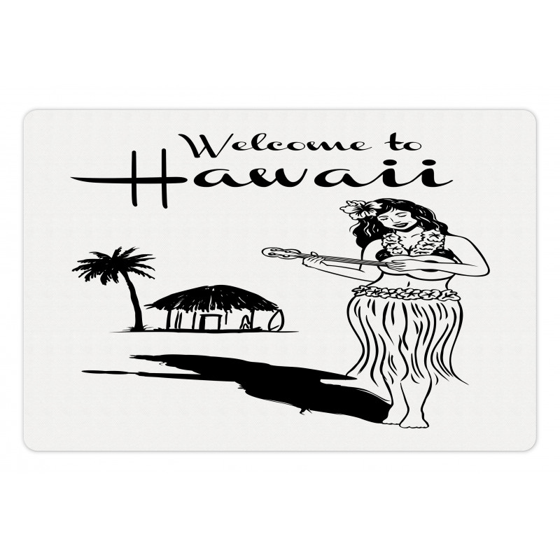 Welcome to Hawaii Words Pet Mat