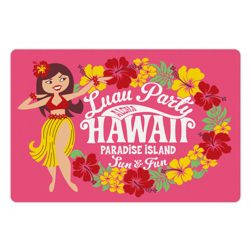 Luau Party Aloha Paradise Pet Mat