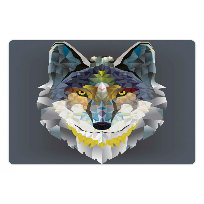 Wolf Coyote Portrait Art Pet Mat