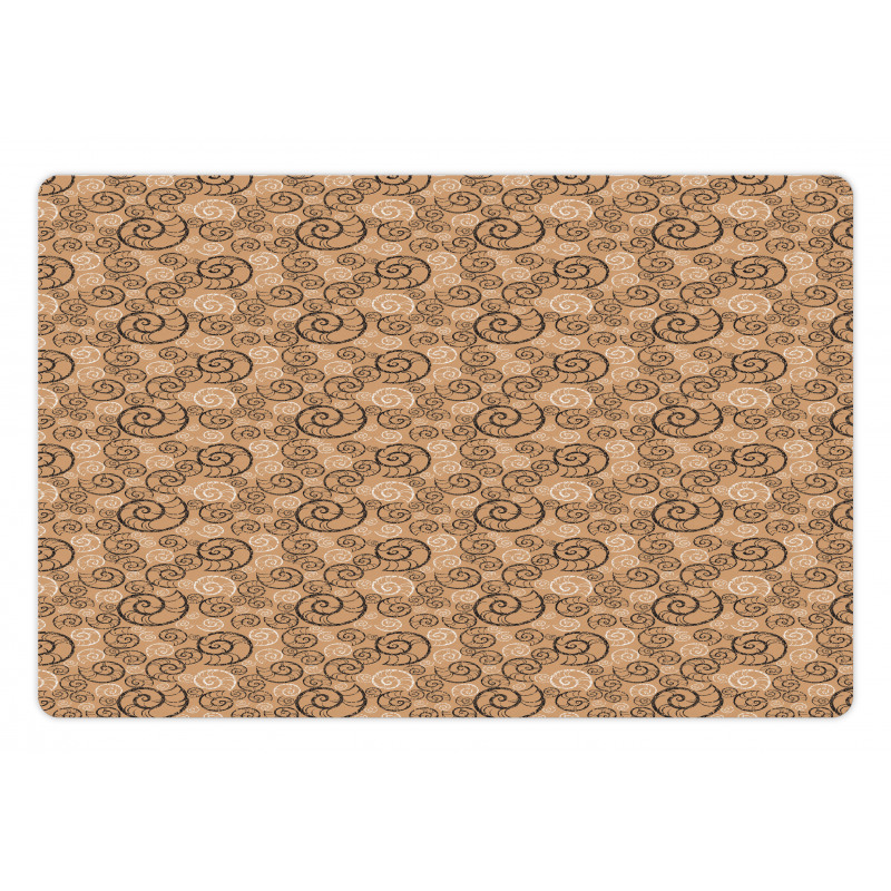 Marine Mollusk Grunge Pattern Pet Mat