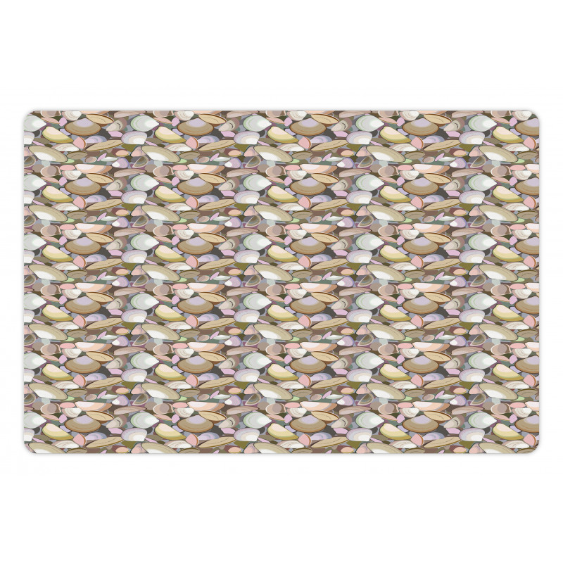 Colorful Sea Shells Tropical Pet Mat