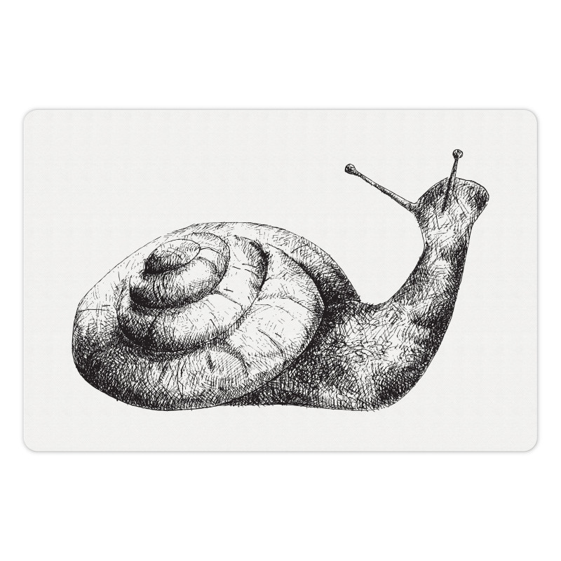 Hand Drawn Slug Sketch Design Pet Mat