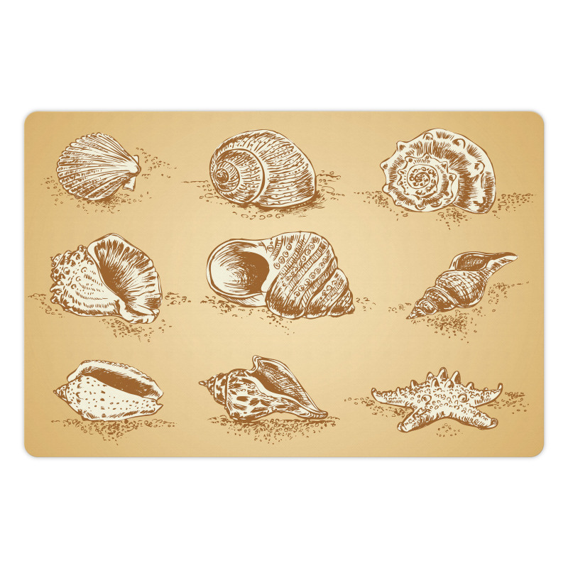 Marine Seashells Shark Eye Pet Mat