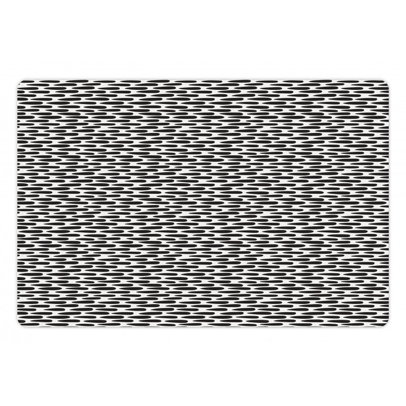 Abstract Brush Mark Art Pet Mat