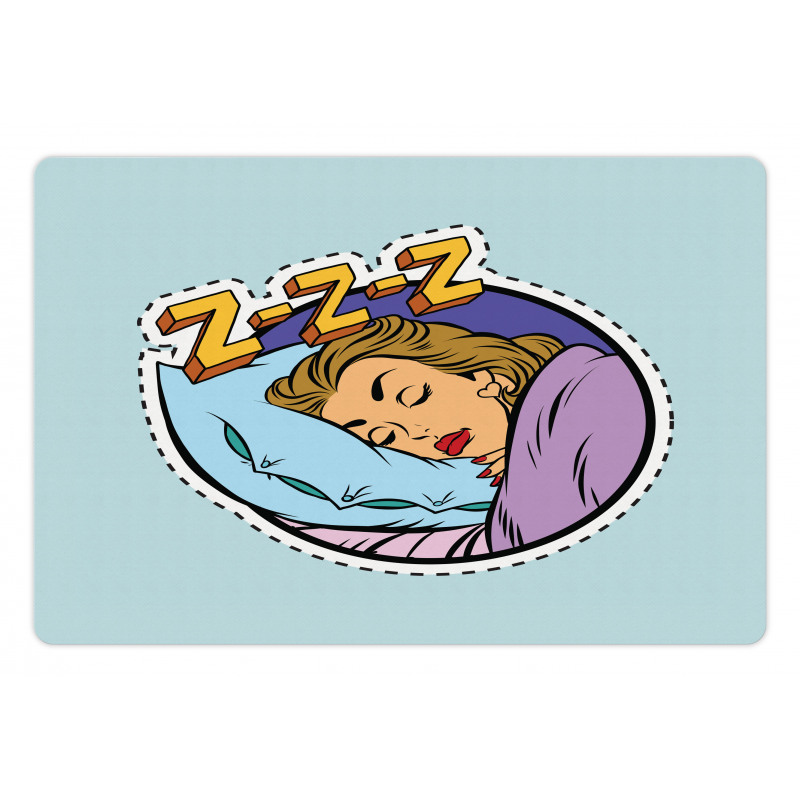 Comic Book Sleeping Girl Pet Mat