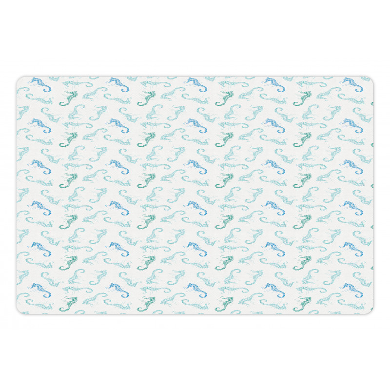 Nautical Outline Animal Pet Mat