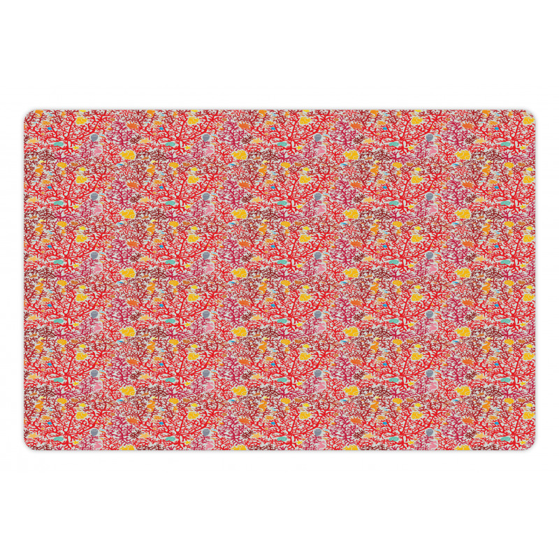 Colorful Reef Marine Life Pet Mat